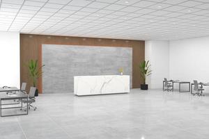 ufficio reception mockup interior design foto