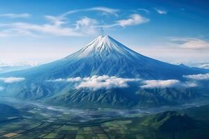 ai generato aereo Visualizza di montare fuji, Giappone, ai generato foto