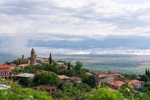 Visualizza di mtskheta città, vecchio capitale città di Georgia foto