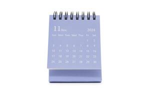semplice scrivania calendario per novembre 2024 isolato su bianca sfondo. calendario concetto con copia spazio. foto