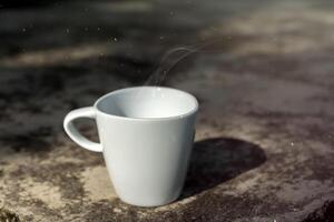 tazza di caffè bianco foto