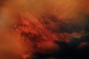 scintillio di polvere di stelle e nebbia spaziale nuvolosa foto