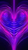 ai generativo cuore forma nero viola viola blu magenta rosa astratto sfondo per design neon colore pendenza buio leggero individuare colorato modello brillante raggiante glittervalentineromance romanti foto