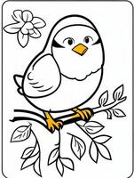 carino uccello per bambini colorazione pagina foto