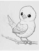 carino uccello per bambini colorazione pagina foto
