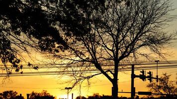 il bellissimo tramonto Visualizza con il colorato nuvole e cielo come sfondo foto