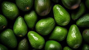 ai generato superiore Visualizza di fresco verde avocado per sfondo. foto