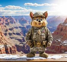 ai generato esercito orso nel il mille dollari canyon nazionale parco, Arizona, Stati Uniti d'America. foto