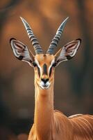 ai generato antilope ritratto nel natura foto