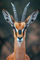 ai generato antilope ritratto nel natura foto