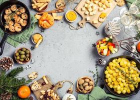 tavola della cena di natale foto