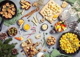 tavola della cena di natale foto