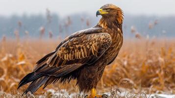 ai generato Visualizza di un' bellissimo aquila uccelli pieno corpo foto