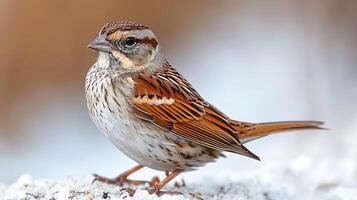 ai generato Visualizza di un' bellissimo dunnock uccello foto