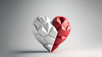 ai generato minimalista san valentino giorno sfondo con cuore simbolo, neurale Rete generato arte foto