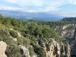 paesaggio tazi canyon nel manavgat, antalya, tacchino aereo superiore Visualizza. foto