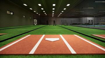 interno batting gabbie per baseball e softball 3d interpretazione illustrazione foto