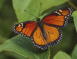 ai generato coda di rondine farfalla su fiore e acqua. foto