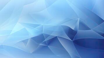 ai generato di moda geometrico astratto sfondo con blu e bianca pendenza onde. foto