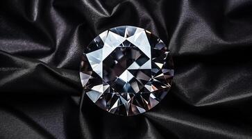 ai generato brillante cristallo su astratto sfondo, lusso gioielleria pietra su lusso sfondo, lusso diamante, splendente diamante foto