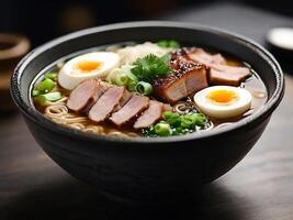 ai generato un' ciotola di ramen. generativo ai foto