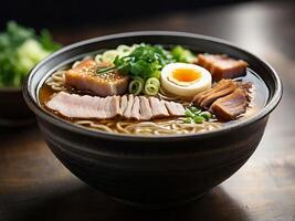 ai generato un' ciotola di ramen. generativo ai foto