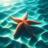 ai generato stella marina. marino vita. vita sott'acqua. foto