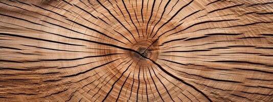 ai generato avvicinamento di intricato legna grano e albero abbaio. foto