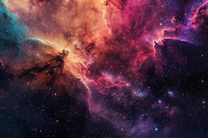 ai generato maestoso cosmico Schermo per il tuo design ispirazione foto