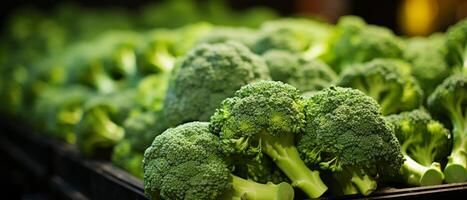 ai generato delizioso fresco broccoli raccogliere foto