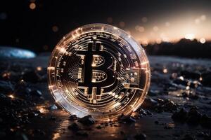 ai generato bellissimo creativo bitcoin foto