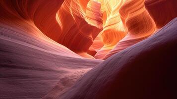 ai generato il luminosa colori di il distrutto arenaria roccia nel il canyon. Stati Uniti d'America. Arizona foto