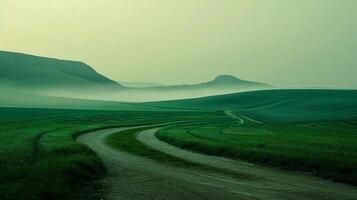 ai generato foto luminosa pop natura paesaggio, minimalismo stile ai generato