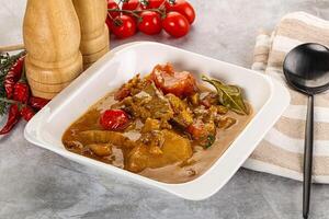 giallo tailandese curry con Manzo foto