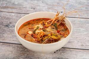 tailandese tradizionale cucina - tom yum la minestra foto