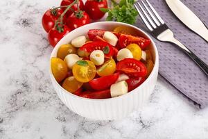 italiano caprese insalata con pomodoro e Mozzarella foto