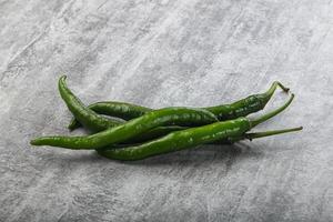 caldo e speziato verde chili Pepe foto