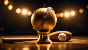 ai generato baseball vincitore tazza bellissimo sfondo foto