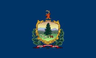 il ufficiale attuale bandiera di Vermont Stati Uniti d'America stato. stato bandiera di Vermont . illustrazione. foto