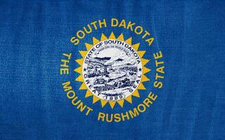 bandiera di Sud dakota Stati Uniti d'America stato su un' strutturato sfondo. concetto collage. foto