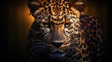 ai generato leopardo alto qualità Immagine foto