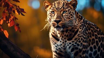 ai generato leopardo alto qualità Immagine foto