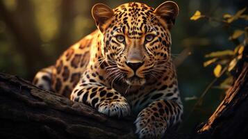 ai generato leopardo alto qualità Immagine foto