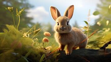ai generato coniglio alto qualità Immagine foto