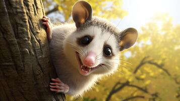 ai generato opossum alto qualità Immagine foto