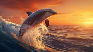 ai generato delfino alto qualità Immagine foto