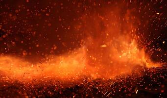 bellissimo Diwali raggiante petardo, fuoco di cracker esplosione su nero sfondo foto