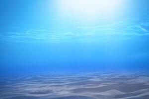 in profondità blu mare o oceano subacqueo sfondo. foto