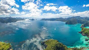 costiero scenario di EL nido, palawan isola, il filippine, un' popolare turismo destinazione per estate vacanza nel sud-est Asia, con tropicale clima e bellissimo paesaggio. foto