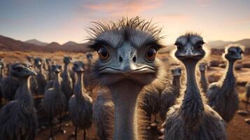 ai generato emu alto qualità Immagine foto